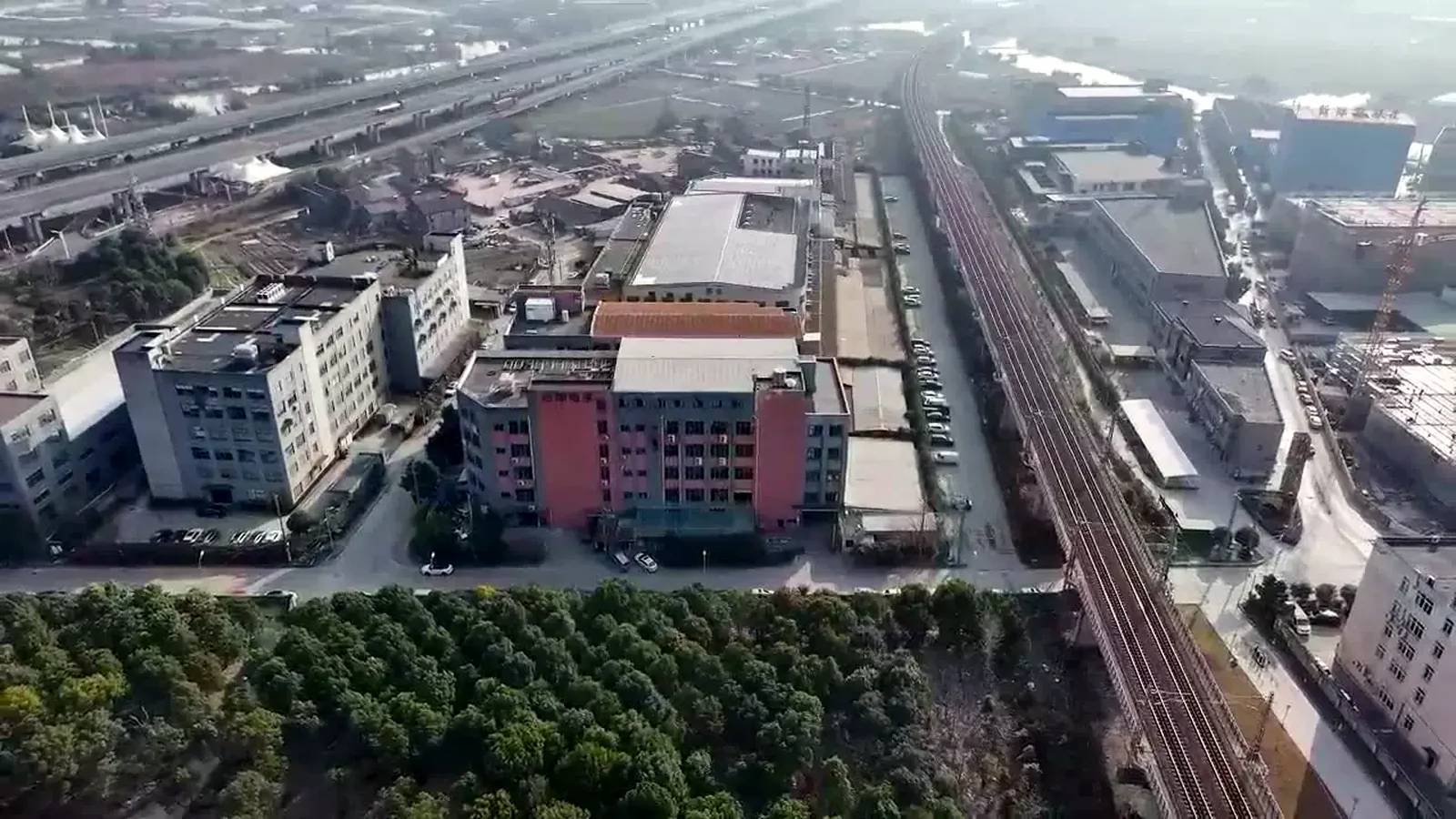 Aerial view of the manufacturing site
